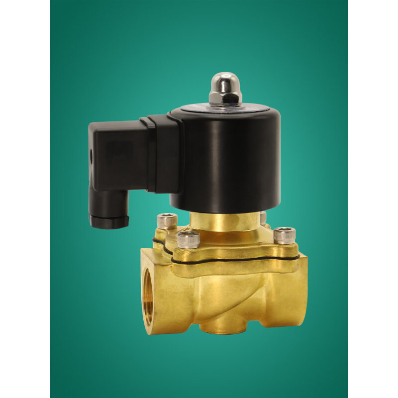 正品埃美柯电磁阀j011x黄铜电动开关常闭型220v自来水阀门742