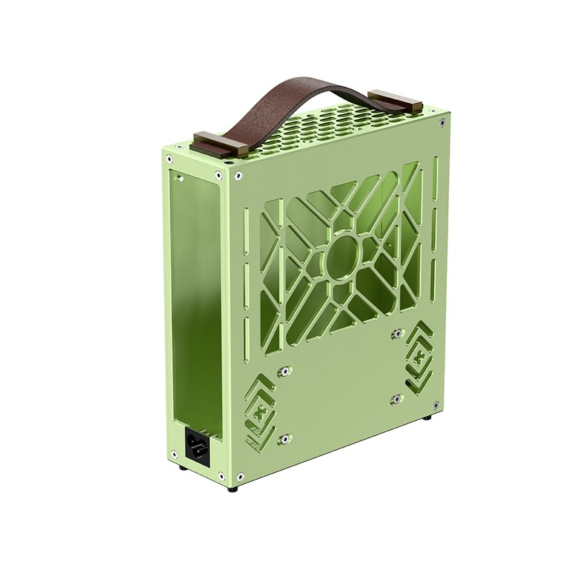 淡绿M1铝合金mini迷你电脑机箱台式机小主电源套装diTy办公外壳it