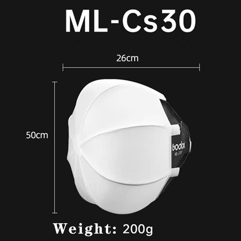 神牛ML-CS30球形柔光箱神牛ML100Bi双色温球形柔光箱 - 实物图