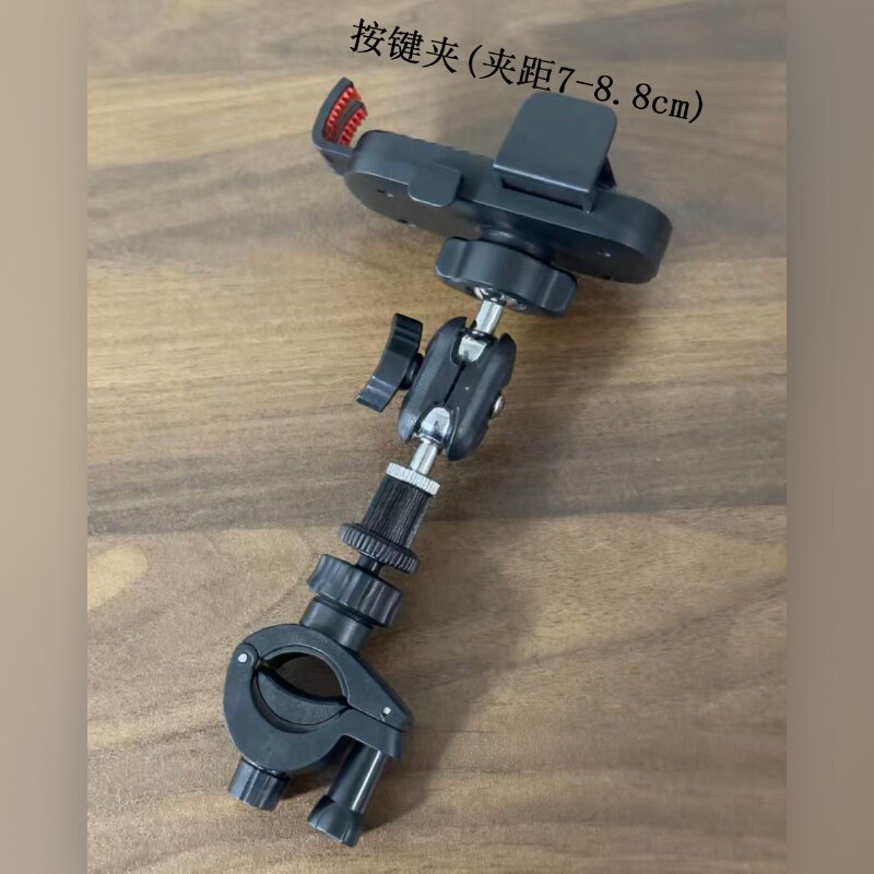 摩托踏板车后视镜杆支夹骑行导航电动车手机支架反光镜手机夹免拆