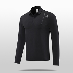 MARMOT马魔山春秋季长袖翻领POLO衫男士纯色速干户外运动T恤卫衣