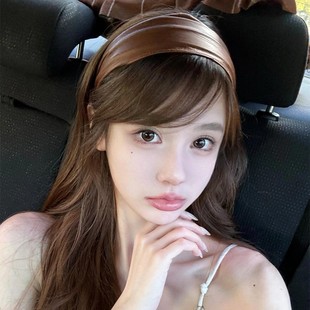 发际线救星~ 纯色缎面宽边发箍女时尚洋气头箍高级感百搭发卡头饰