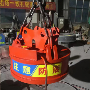 聚仁电磁吸盘强磁吸盘圆形电磁吸盘吊运废钢铁钢锭钢带卷圆钢等