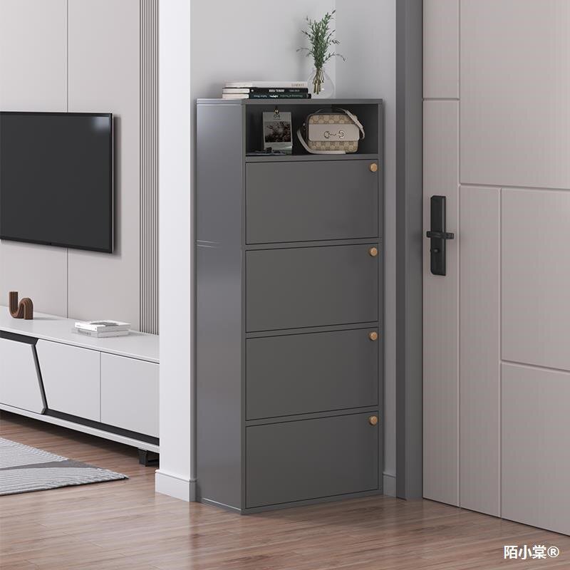 鞋柜家用窄鞋架门口立式高大容量储物柜收纳柜子楼道小户型落地柜