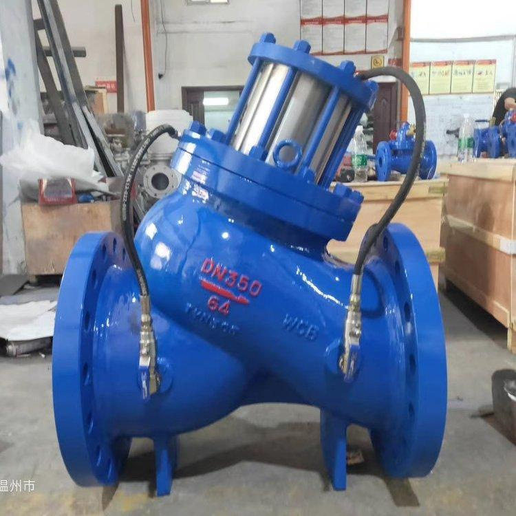 H108X-10C活塞式电动遥控阀 水务水利 水力控制阀 法兰电动遥控阀