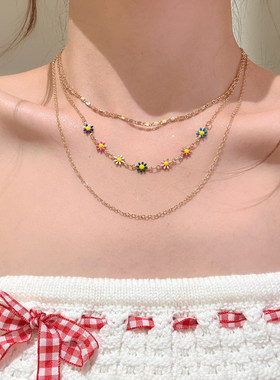 梦露花园多巴胺彩色雏菊项链