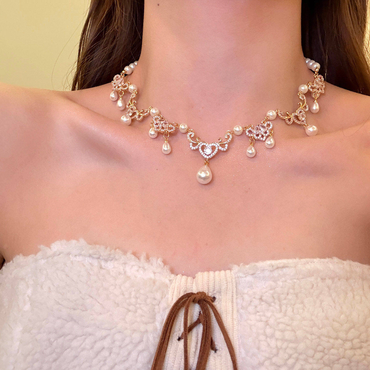 天使花嫁 复古巴洛克珍珠项链choker女轻奢高级感气质礼服配饰品,饰品/流行首饰/时尚饰品新,项链,淘宝优惠券,粉丝福利购,淘宝优惠卷