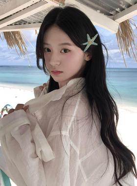 Bubble Sake海盐味夏天~海星发夹女海边度假风边夹刘海夹发夹发卡