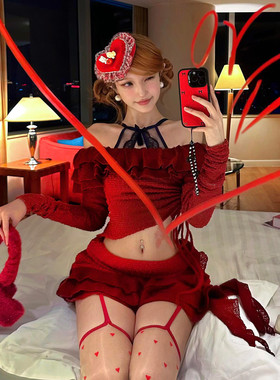 甜心派对 红色丝绒蛋糕帽子发夹女秋冬氛围感拍照道具发卡头饰品