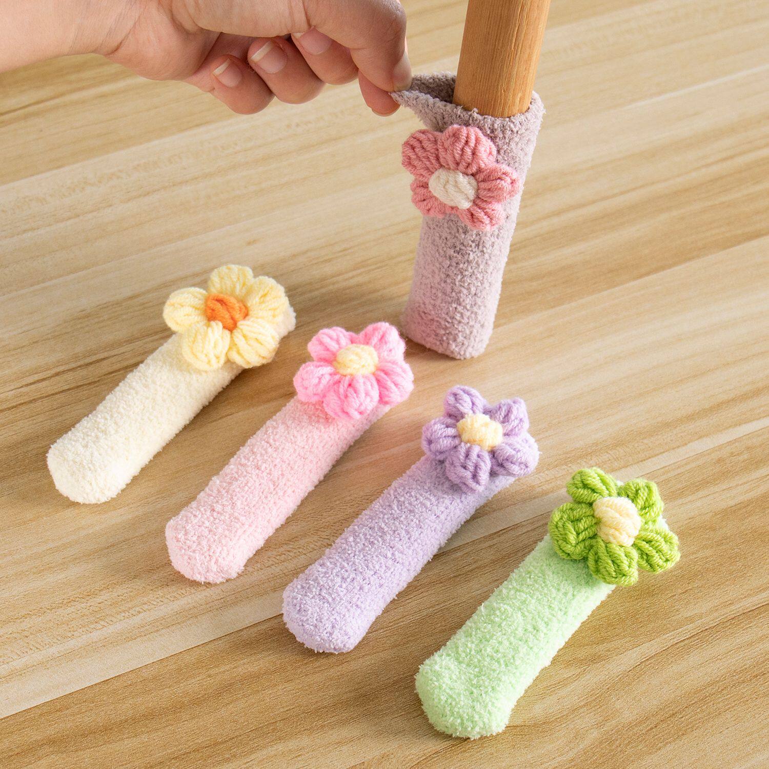 加厚静音耐磨家具脚垫针织餐椅脚套家用凳子脚垫桌脚套小花桌脚套