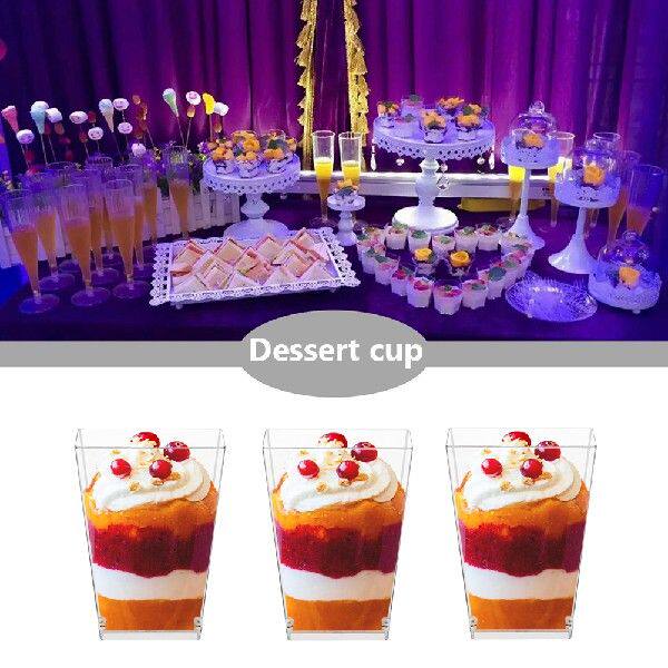 160ml Dessert Clear Cup Non-toxic Tasteless Mini Dessert