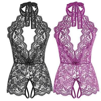 Sexy Lingerie Sexy Siamese Hanging Neck Open File Underwear