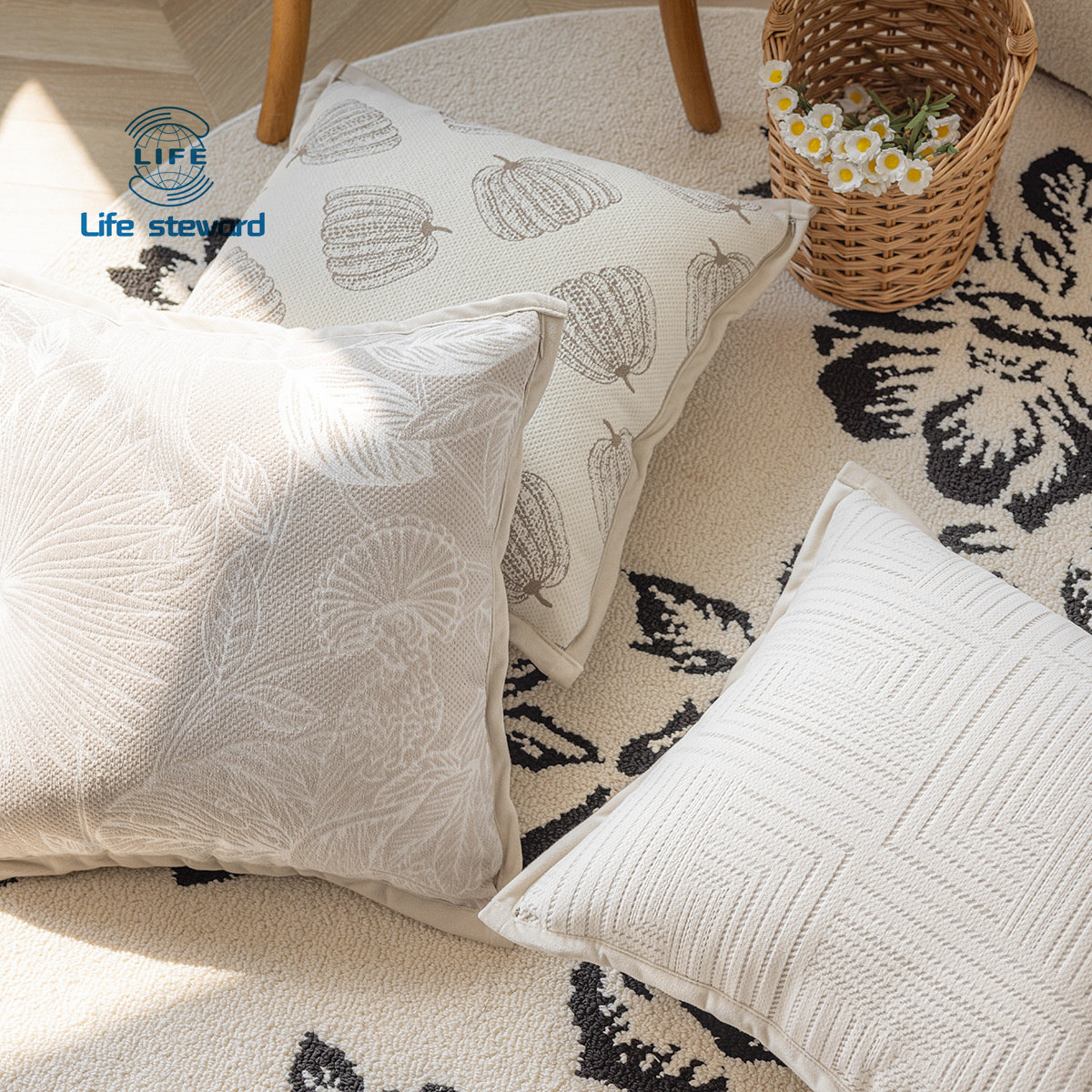 侘寂奶油沙发抱枕套ins靠枕床头靠垫腰垫套cushion cover pillow,居家布艺,抱枕被,淘宝优惠券,粉丝福利购,淘宝优惠卷