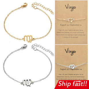 Zodiac women bracelet Personality gift couple horoscope sign