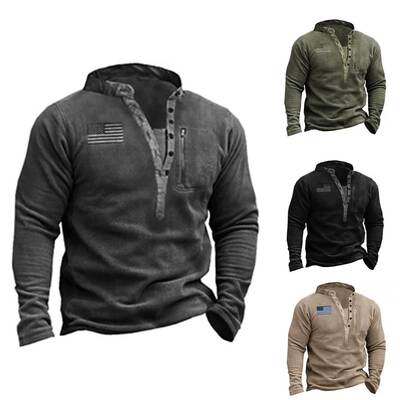 Men's pullover sweatshirtV领卫衣抓绒保暖战术卫衣套头男士