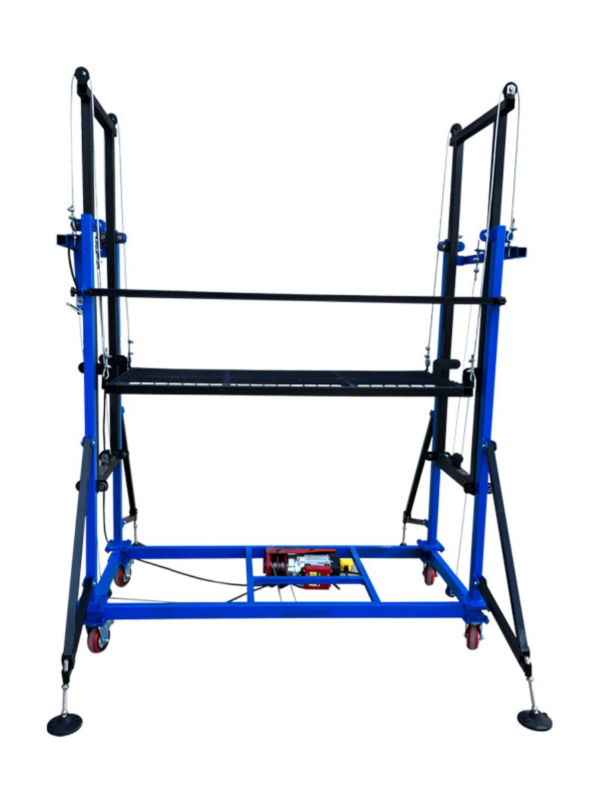 品电动脚手架升降机多功能可折叠装修施工遥控小型电动升降脚手促