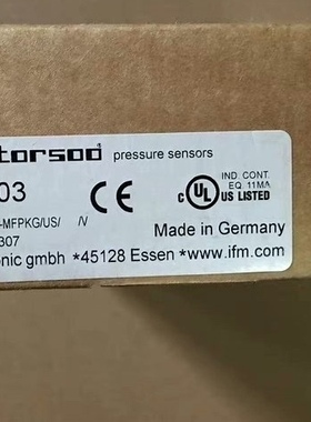 ifm PN3003  全新原装正品易福门Ifm压力传感器现