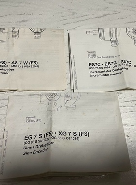 SEW编码器产品手册 说明书，适用于AS7Y/AS7W/ES议价