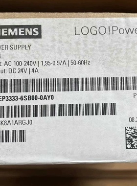 西门子LOGO24V/4A调节型电源6EP3333-6SB0
