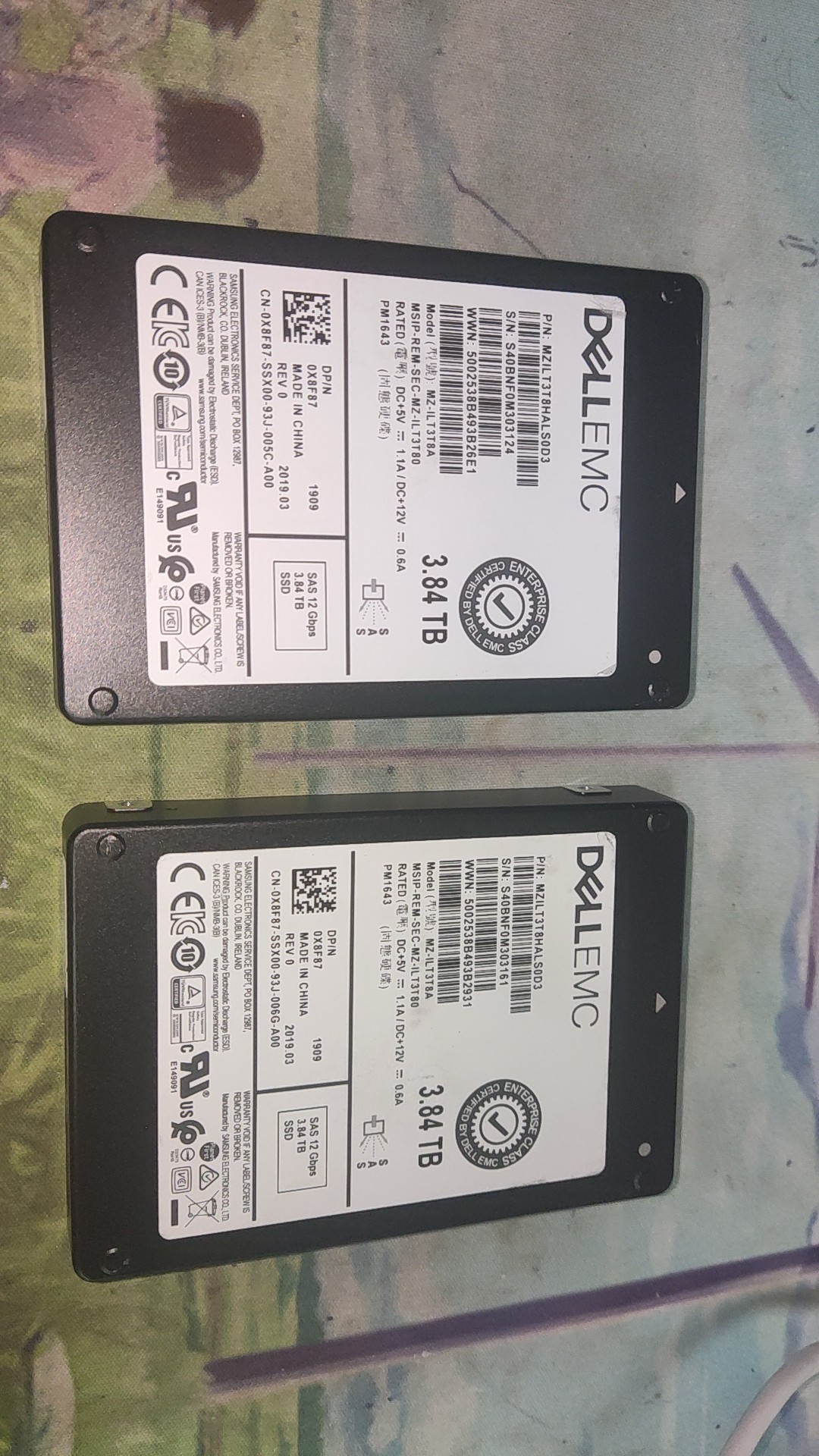 现货20个 PM1643  DELL EMC  SAMSUN