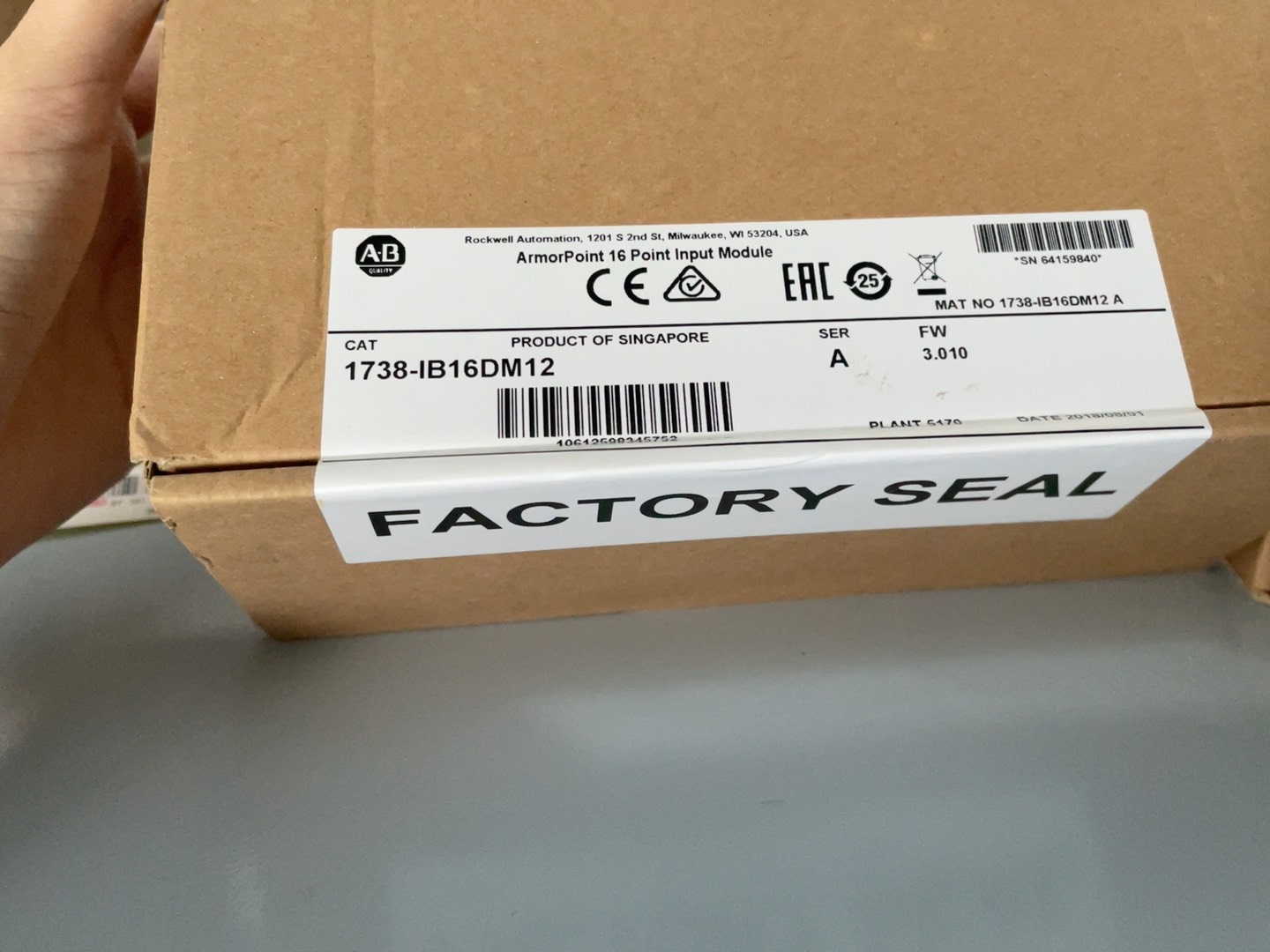 AB 罗克韦尔 模块1738-IB16DM12，全新原装现货