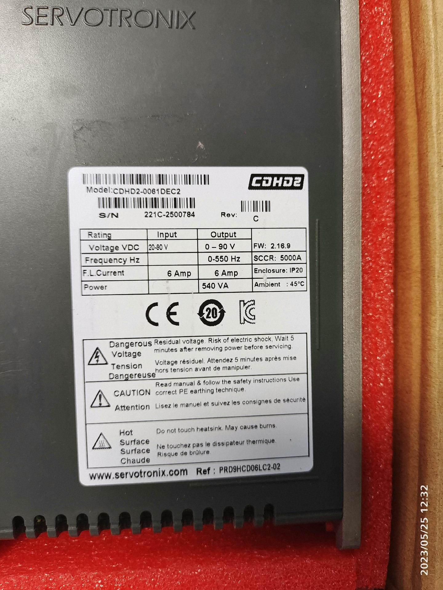 高创伺服驱动CDHD2-0061DEC2