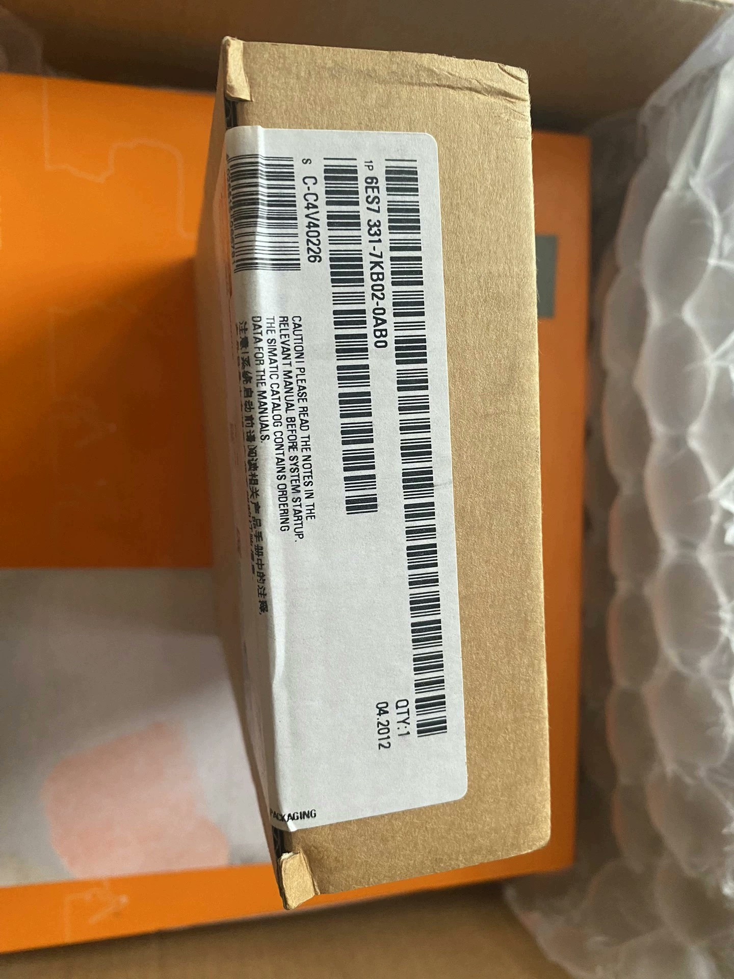6ES7331-7KB02-0AB0 全新原装未开封西门子模