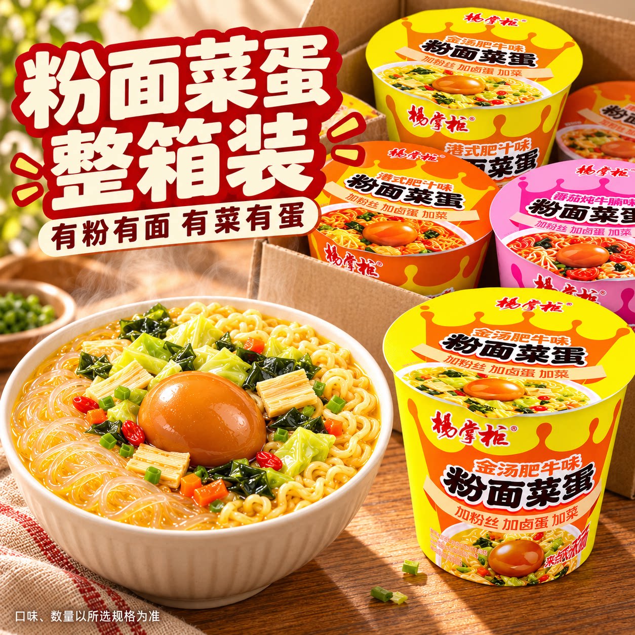 杨掌柜粉面菜蛋免煮代餐泡面
