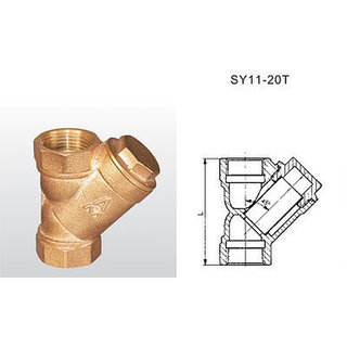 正品埃美柯580防腐耐高温青铜Y型丝口过滤器DN152025324050专卖店