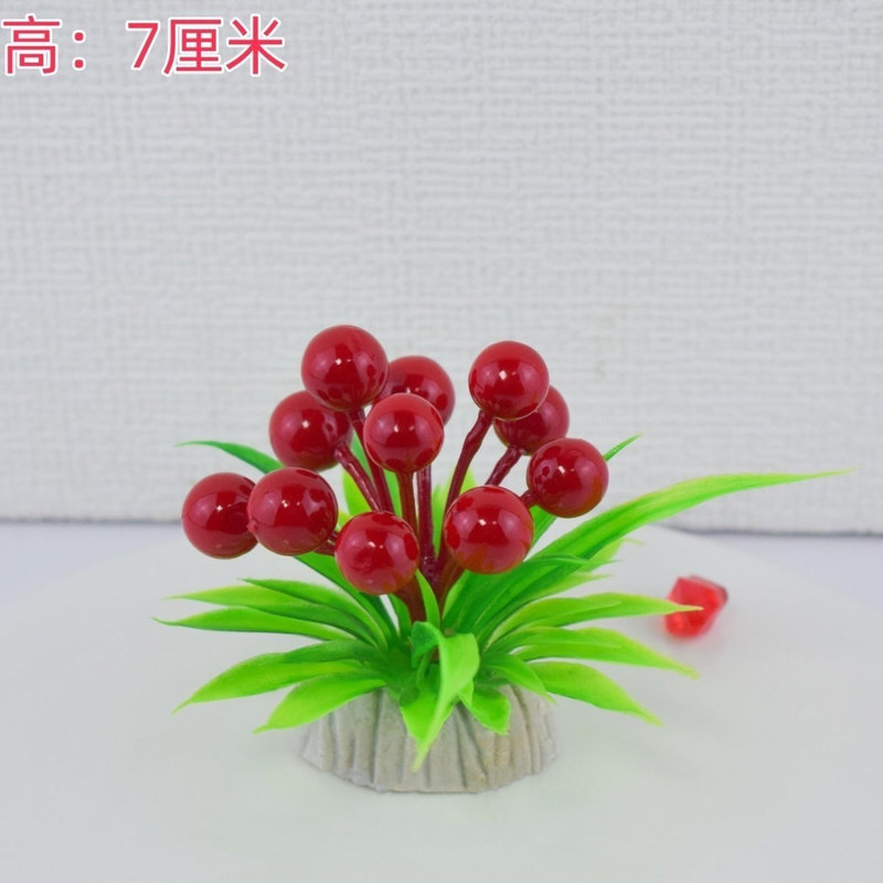 酒店餐厅桌面小红果塑料仿真花艺家用简易装饰摆放小摆件