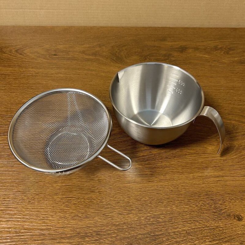 不锈钢量杯带刻度料理杯咖啡萃取杯沥水篮厨房打蛋杯不锈钢带