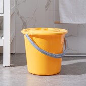 手提塑料带盖水桶加厚大号学生家用洗衣提水桶洗澡洗车圆桶可印字