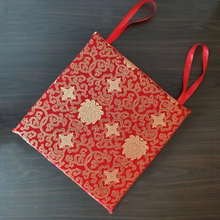 绸缎实木茶椅太师椅圈椅海绵垫可定制四季 红木沙发坐垫中式 防滑垫