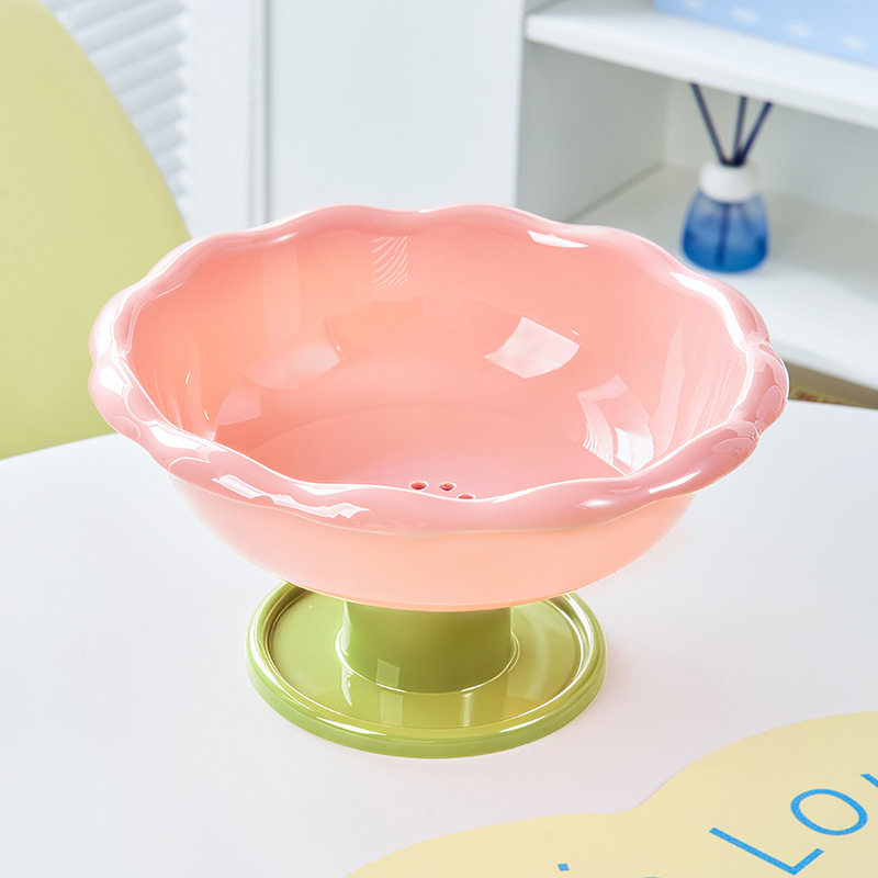 多巴胺花朵果盘沥水果篮客厅茶几高脚水果盘高颜值网红糖果零食盘,餐饮具,果盆/果盘/果篮,淘宝优惠券,粉丝福利购,淘宝优惠卷