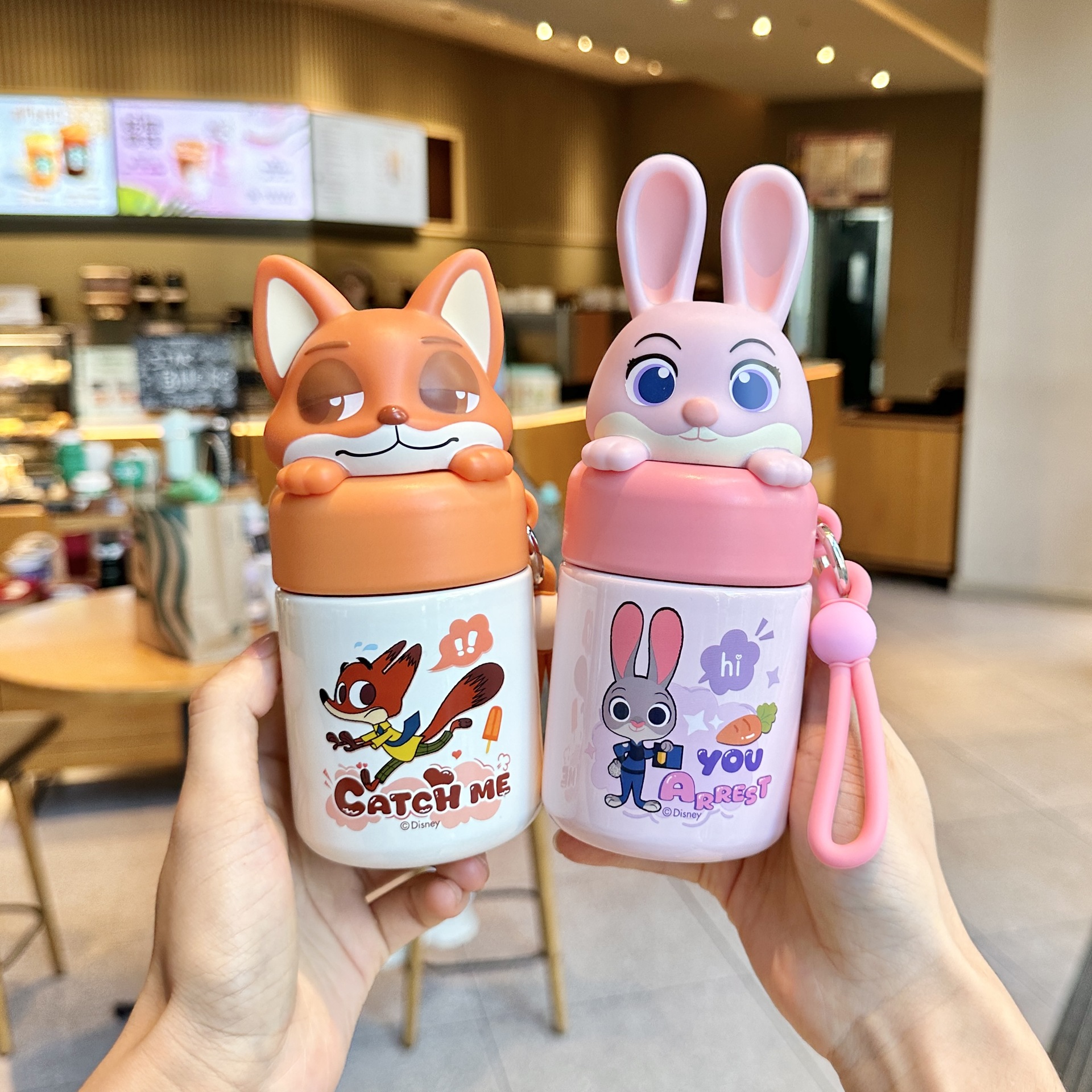 朱迪尼克可爱儿童保温杯卡通公仔水杯上学早餐牛奶杯随手杯