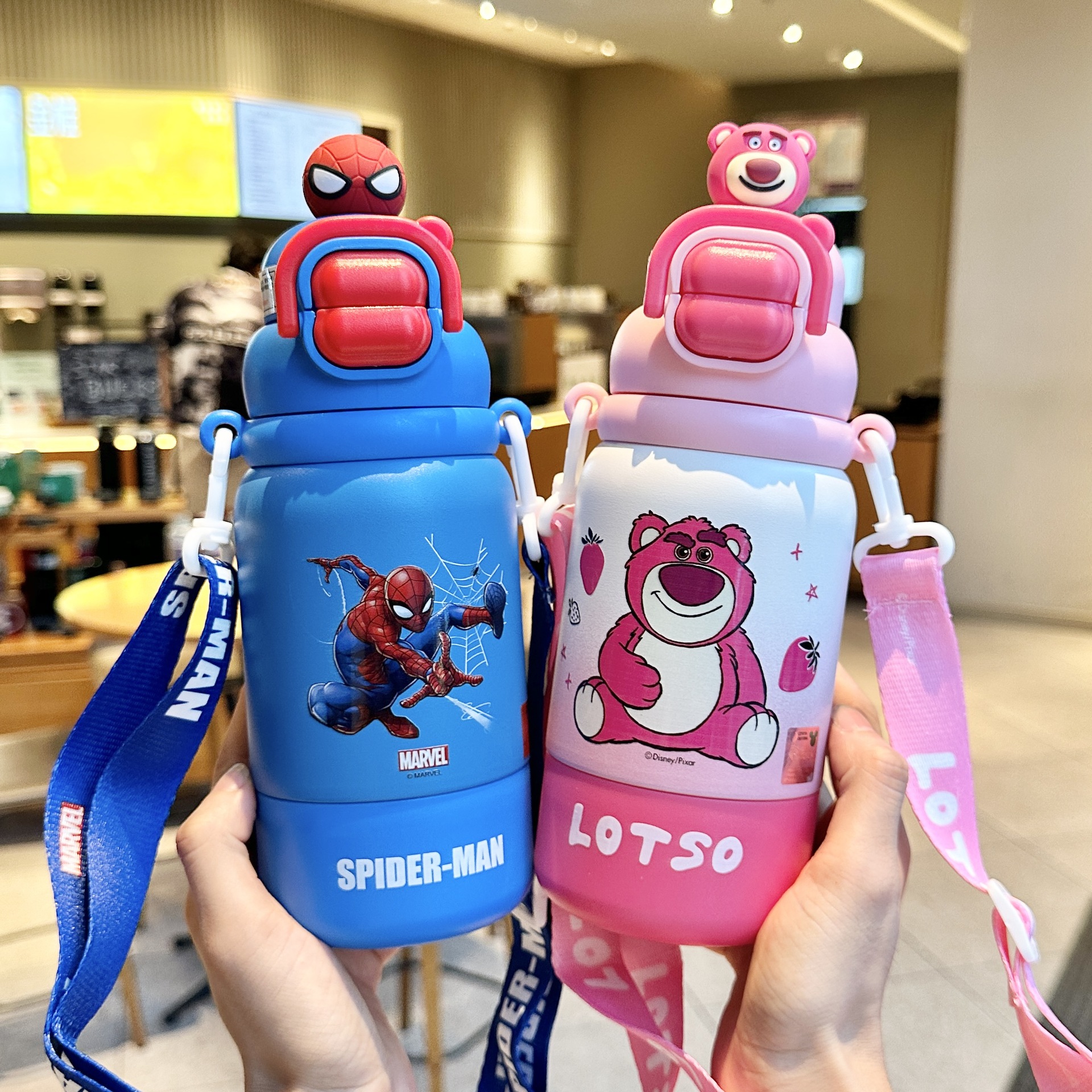 凯蒂猫儿童水杯幼儿园防摔上学专用保温杯女孩学生吸管杯子