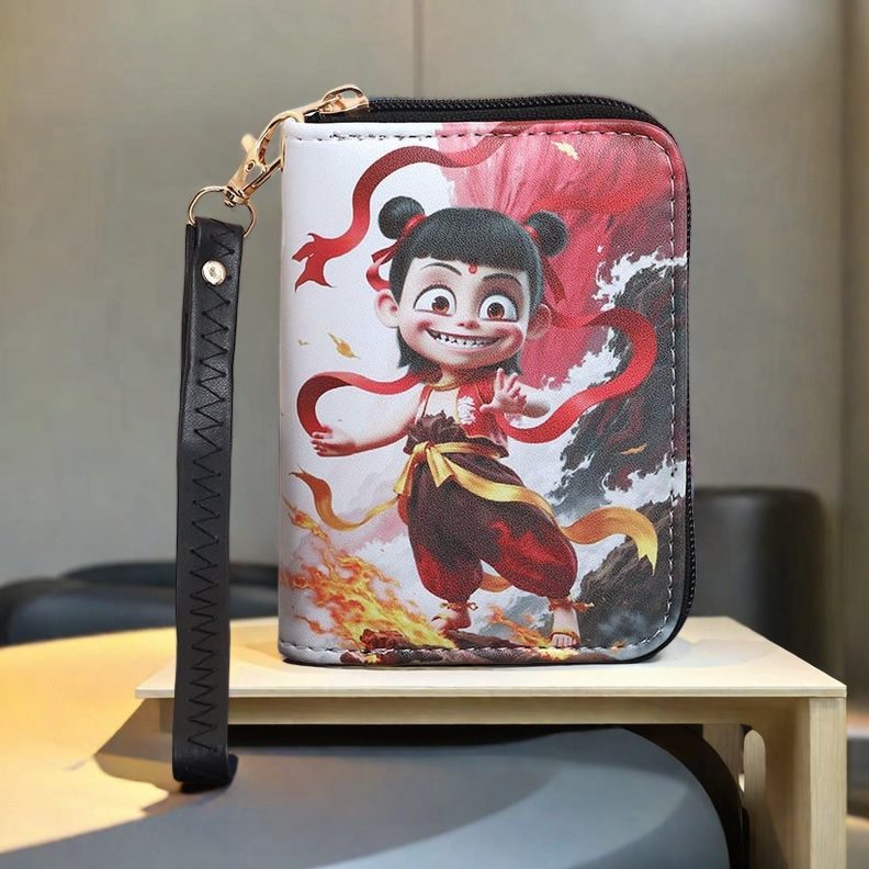 娜扎儿童卡通童哪吒颜值系列哪咤零钱包拉链收纳包学生短款男女包
