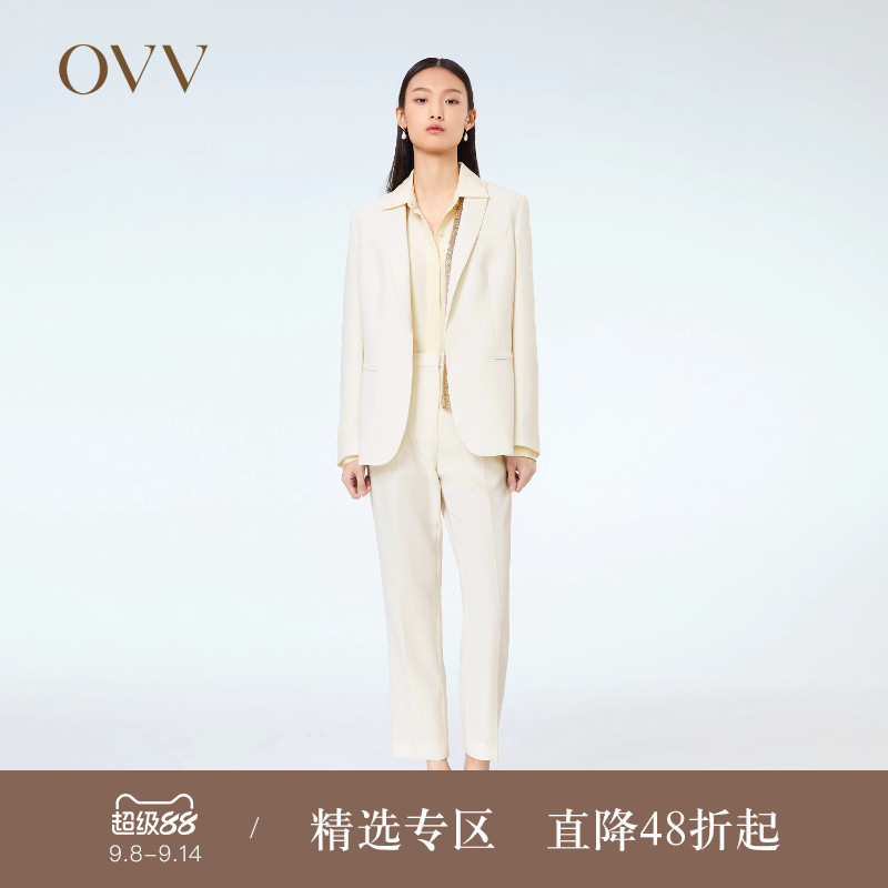 【日本进口三醋酸】OVV春夏热卖女装透气易打理休闲烟管裤