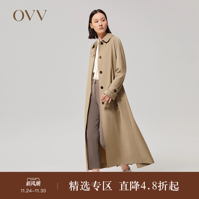 OVV翻领秋冬风衣新款女装土耳其