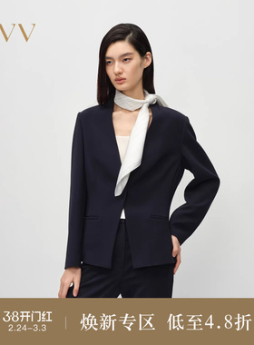OVV2025春夏新款女装日本进口三醋酸面料简约利落西服外套