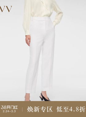 OVVOutlet春夏热卖女装经典简约基础易搭半松紧腰休闲裤