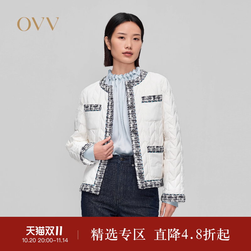 圆领设计 粗花呢风格 撞色色系