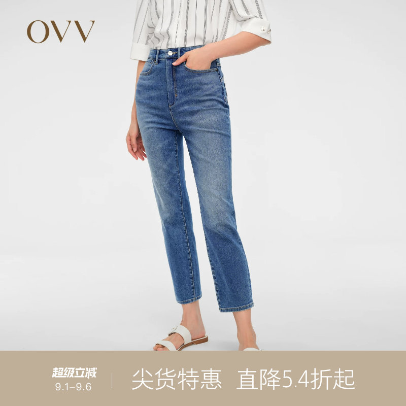 OVV直筒丹宁春夏牛仔裤图片