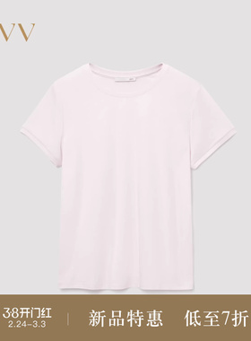 OVV2025秋冬新款女装经典舒适圆领简约直筒版型短袖T恤