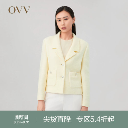 秋冬长袖西服OVV针织窄袖秋冬