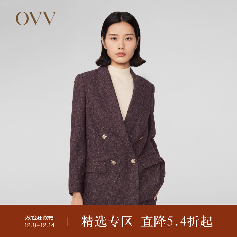 OVV复古套装秋冬西服外套