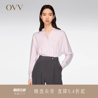 OVV宽松休闲长袖混纺春夏醋酸