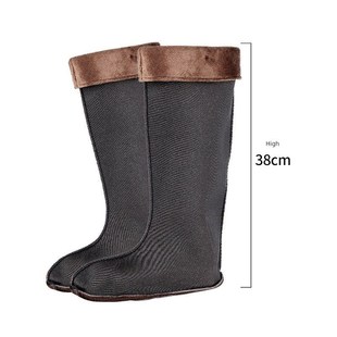 冬季长筒雨鞋棉套轻便保暖高筒男士水鞋绒套内里加绒雨靴内胆鞋套