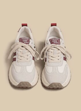 MEILING~老爹鞋女春秋新款覆古休闲户外德训运动鞋撑爆款阿甘鞋女