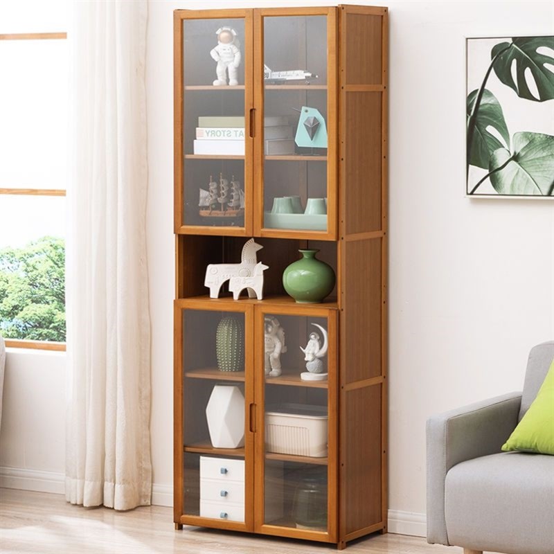 置物架子落地卧室简m易竹木厨房客厅书架房间收纳储物层架隔板浴